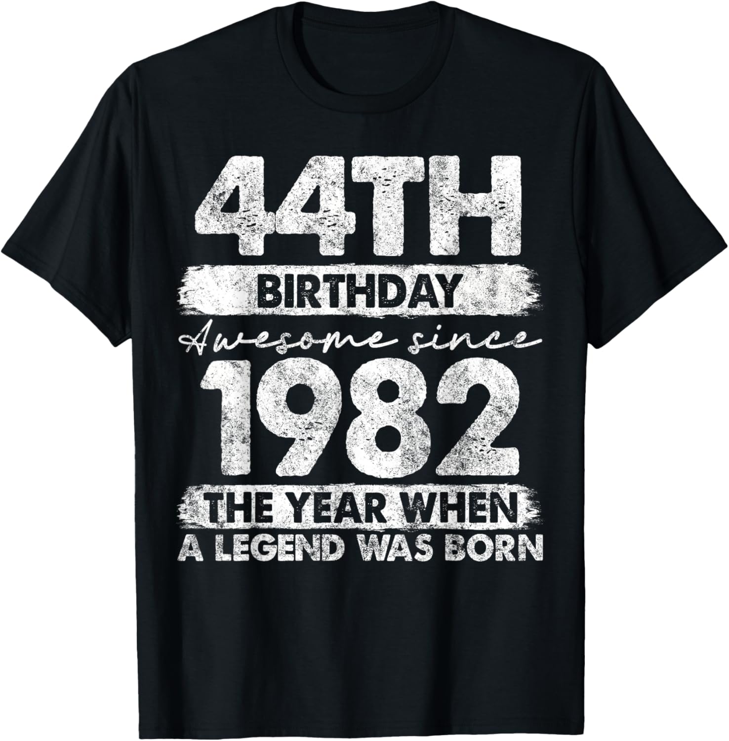 44 Year Old Gifts Vintage 1982 Limited Edition 44th Birthday T-Shirt - T-Shirt | Black