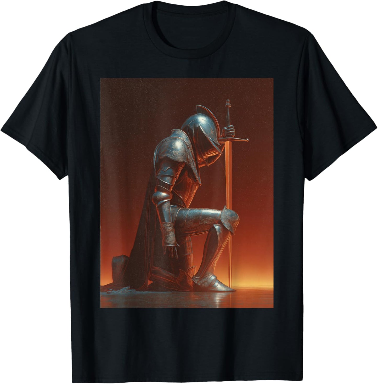 Art Chevalier agenouillé T-Shirt - T-Shirt | Black