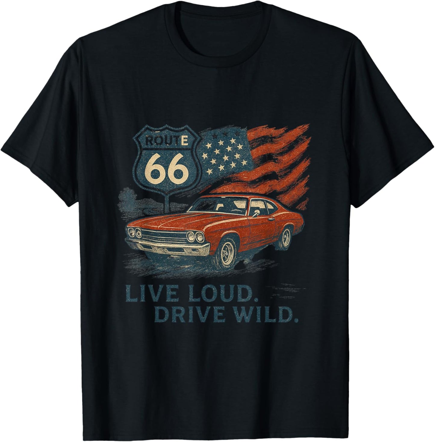 Route 66 Lauter Wildritt T-Shirt - T-Shirt | Black