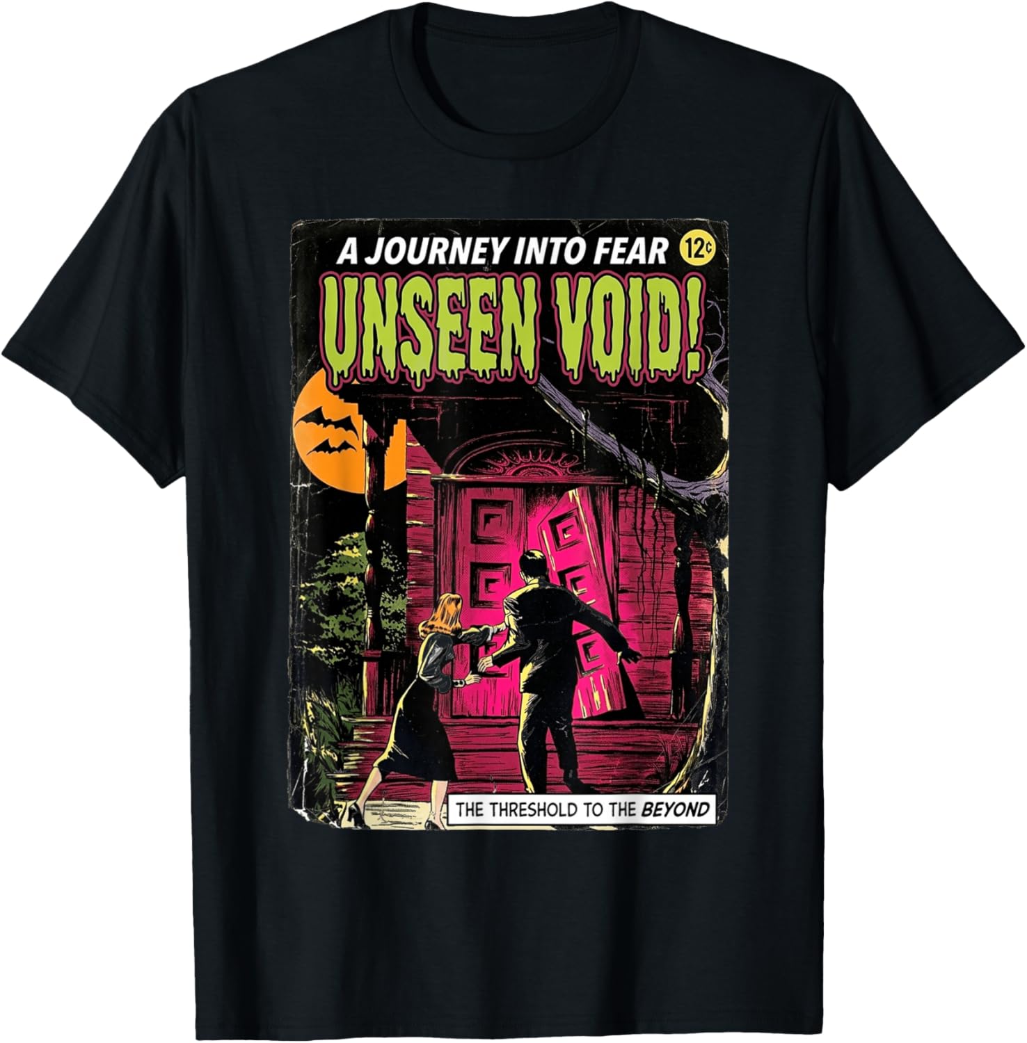 Unseen Void Vintage Horror Comic Book Cover T-Shirt - T-Shirt | Black