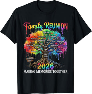 Family Reunion 2026 Making Memories Together Mom Dad Vacay T-Shirt - T-Shirt | Black