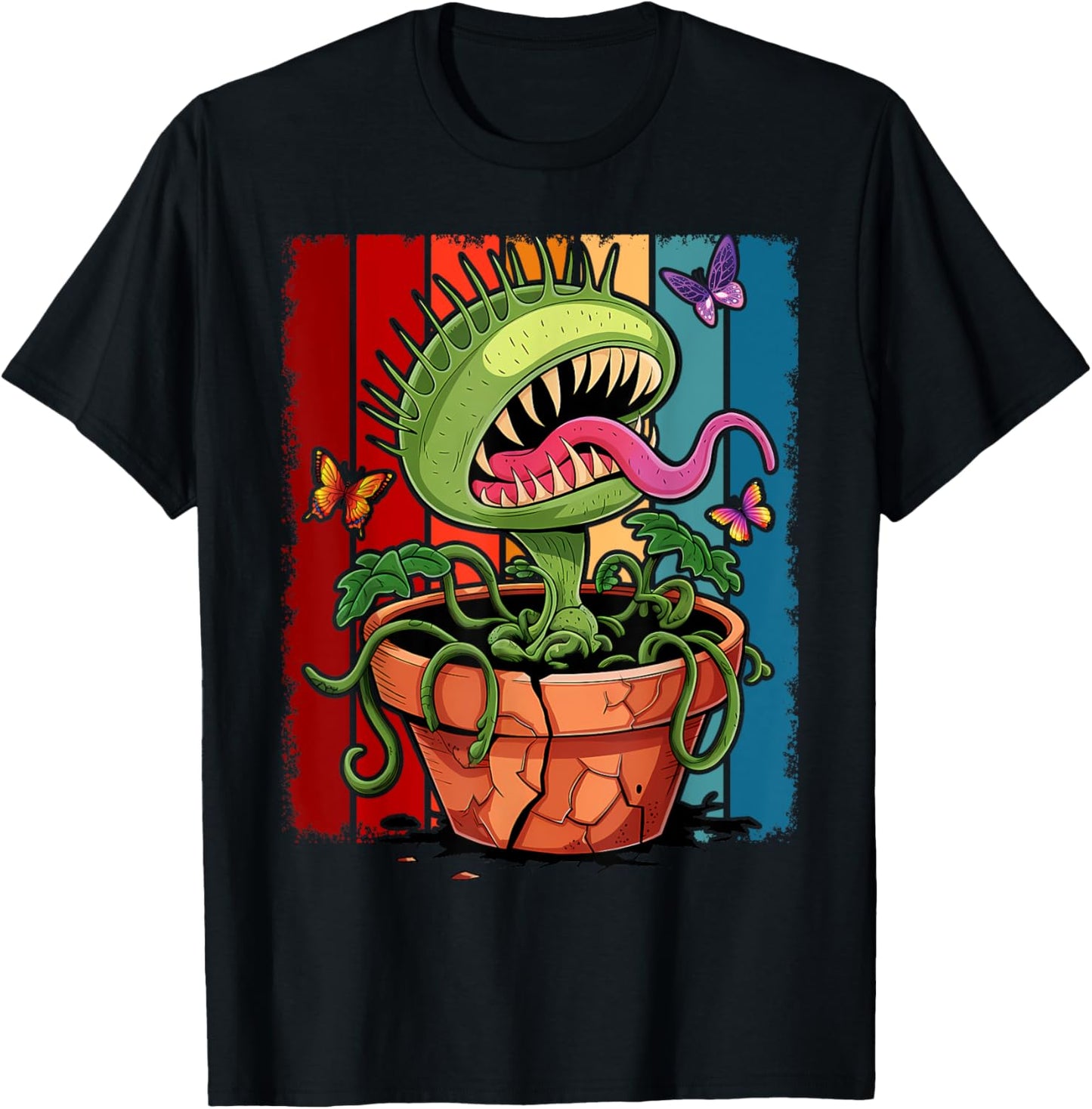 Venus Flytrap Monster Carnivorous Plant Carnivore Flower T-Shirt - T-Shirt | Black