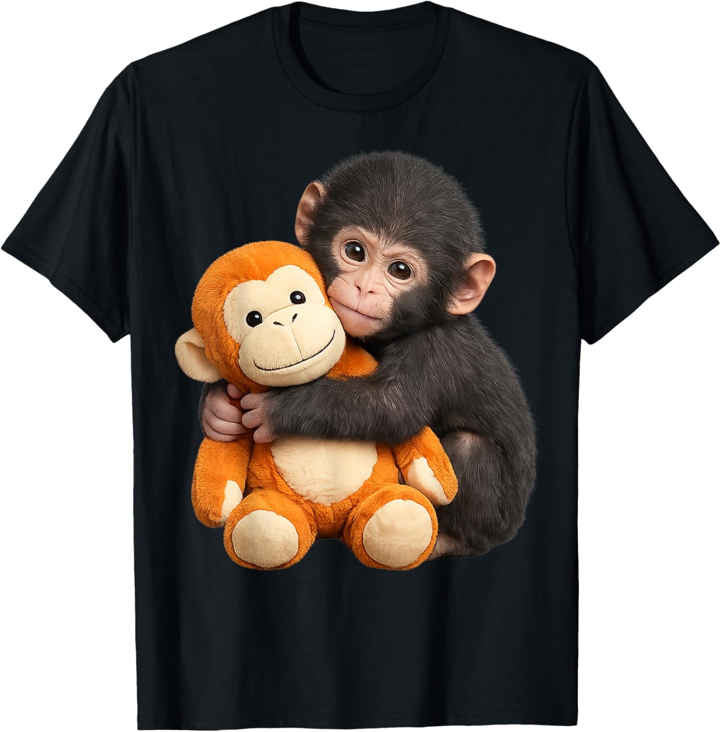 Baby Monkey Punch Team Punch Cute Animal Lover T-Shirt - T-Shirt | Black