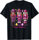 Leopard Nutcracker Pink Christmas 2024 Xmas Pajamas Matching T-Shirt - T-Shirt | Black