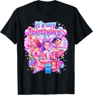 It's My Birthday K-pop Cute Chibi K Pop Birthday Girl Kpop T-Shirt - T-Shirt | Black