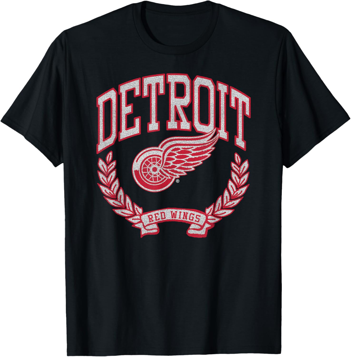 Detroit Red Wings Vintage Victory Officially Licensed T-Shirt - T-Shirt | Black