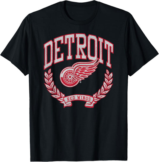 Detroit Red Wings Vintage Victory Officially Licensed T-Shirt - T-Shirt | Black