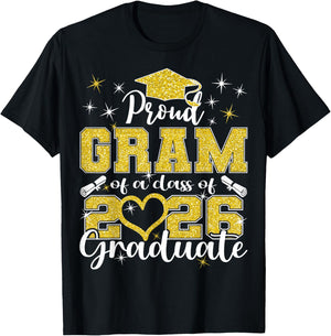 Super Proud Gram of 2026 Graduate Senior Graduation Family T-Shirt - T-Shirt | Black