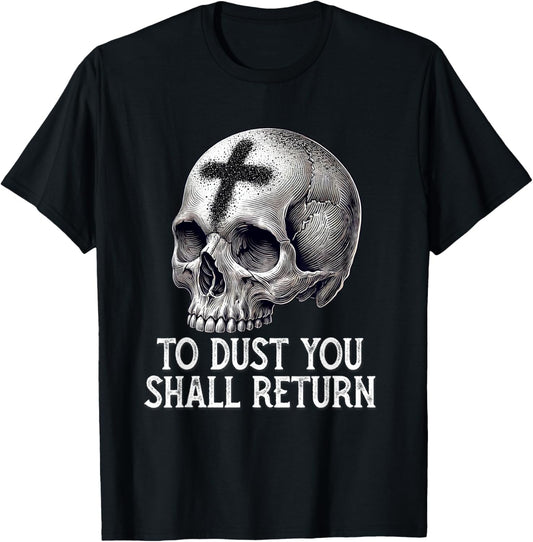 Memento Mori Catholic Crucifix Traditional Latin Mass Skull T-Shirt - T-Shirt | Black