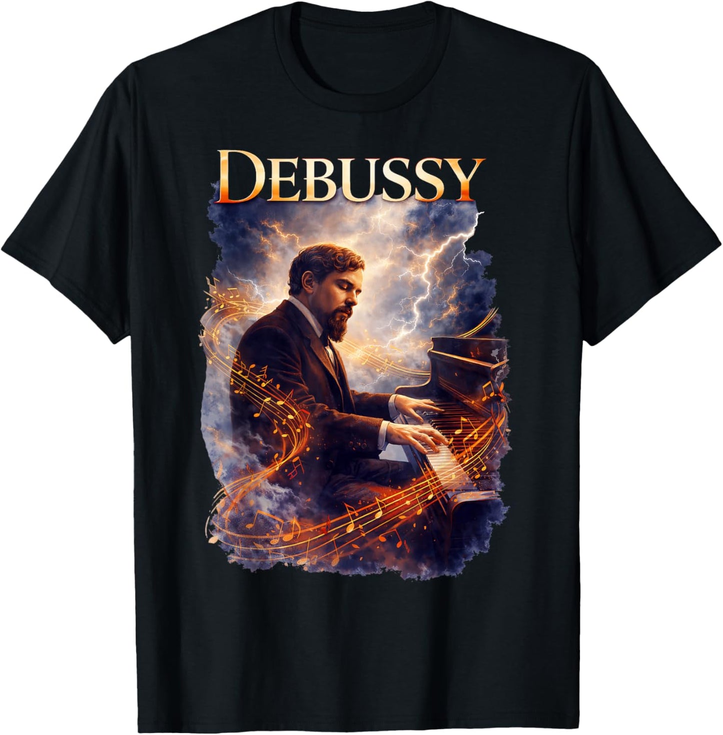 Claude Debussy Composer T-Shirt - T-Shirt | Black
