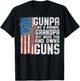 Gunpa Like A Normal Grandpa Fun And Owns Guns Funny T-Shirt - T-Shirt | Black