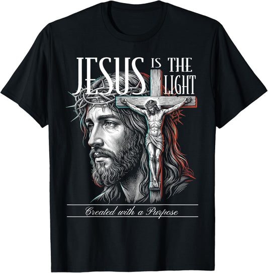 Jesus is the Light T-Shirt - T-Shirt | Black