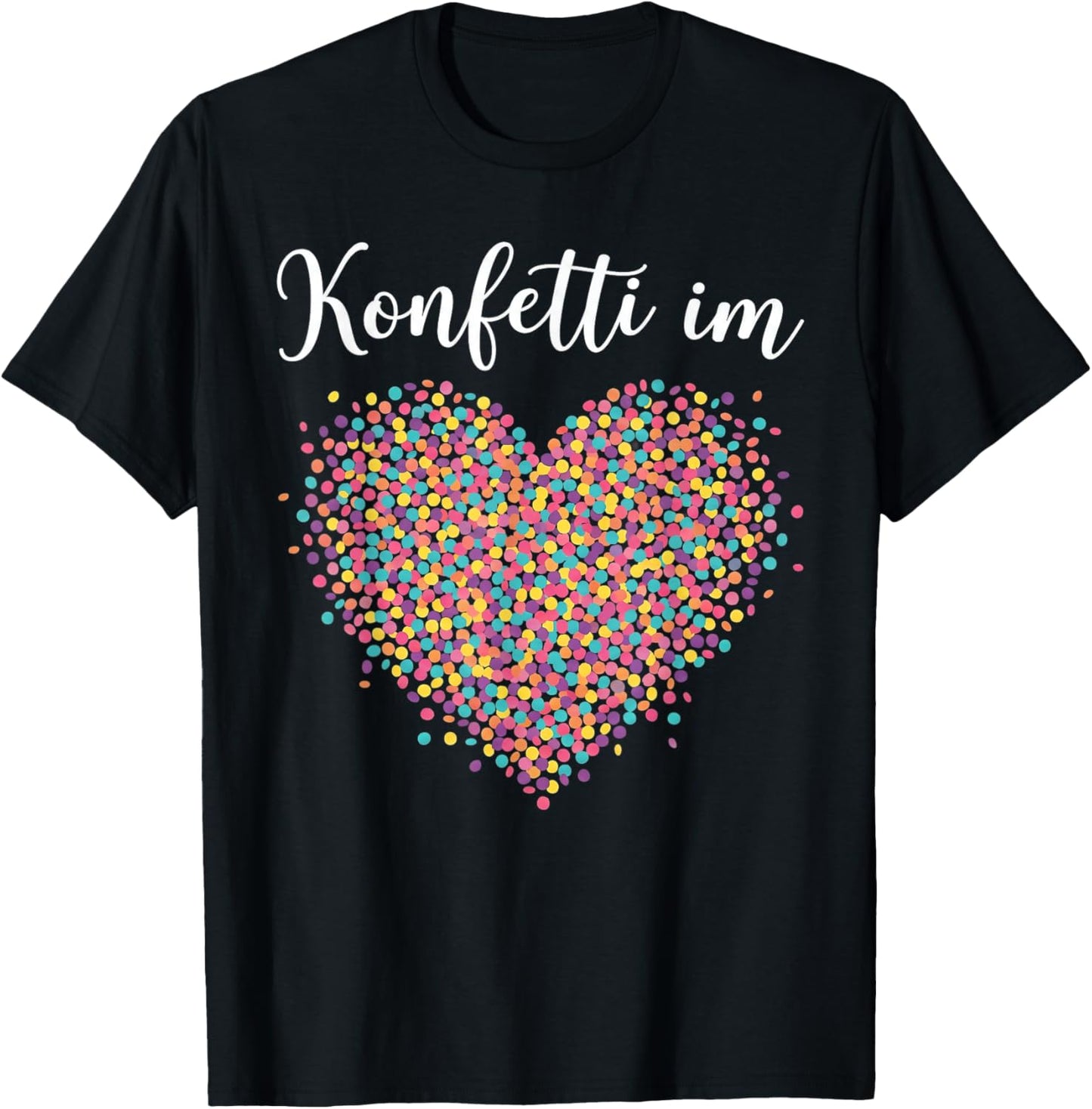 Confetti in the Heart Fancy Dress Carnival Confetti Costume T-Shirt - T-Shirt | Black