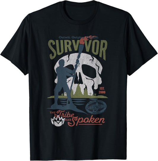 Survivor The Tribe Has Spoken Skull Island Reality TV Show T-Shirt - T-Shirt | Black