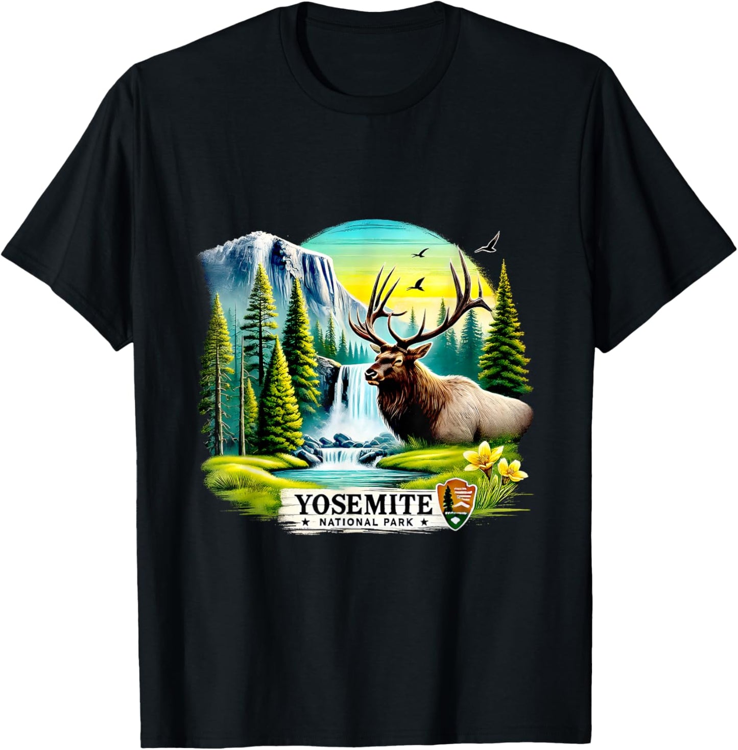 Travel 2026 Yosemite Road Trip Family National Park T-Shirt - T-Shirt | Black