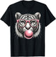 Tiger Women Tiger Face with Sunglasses Wild Animal Cute T-Shirt - T-Shirt | Black