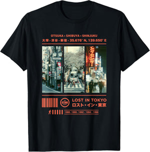 Japanese Tokyo Cyberpunk Art Streetwear Retro T-Shirt - T-Shirt | Black