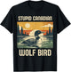 Retro Funny Sarcastic Animal Stupid Canadian Wolf Bird Loon T-Shirt - T-Shirt | Black