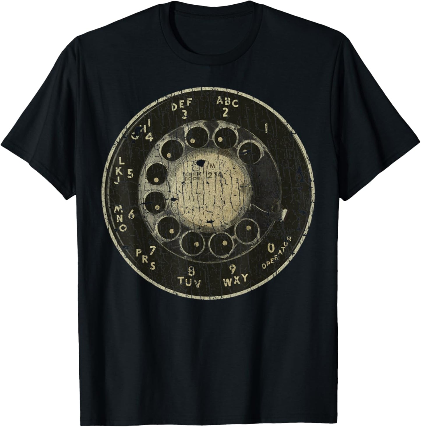 Retro Style Retro Vintage Rotary Dial Phone 60s Telephone T-Shirt - T-Shirt | Black