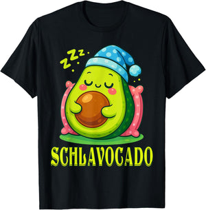 Schlavocado Offiziell Schlafshirt Schlafanzug Schlaf Avocado T-Shirt - T-Shirt | Black