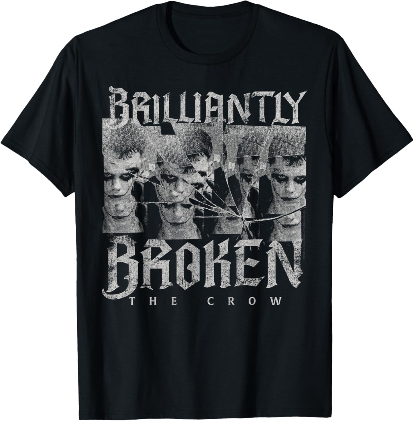 The Crow Official - Grey, Small, Short Sleeve, Letter Print, Modern Classic, Casual, Music Theme T-Shirt - T-Shirt | Black