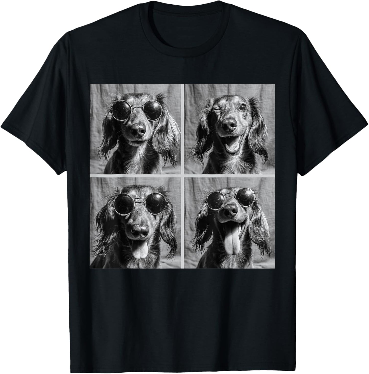 Funny Dachshund Sunglasses T-Shirt - T-Shirt | Black