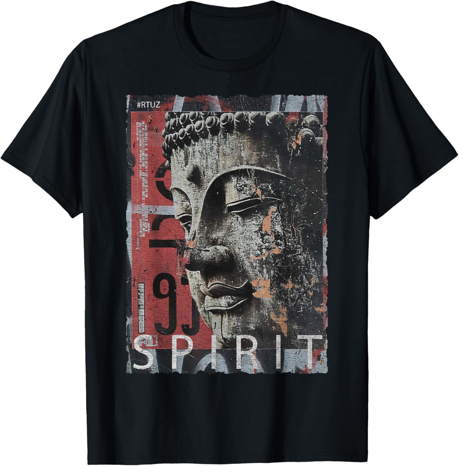 Hip Hop Y2K Vintage Hipster Retro Edgy Streetwear Buddha T-Shirt - T-Shirt | Black