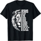 Jesus is My God Christian Bible Verse Lion Lord Savior T-Shirt - T-Shirt | Black