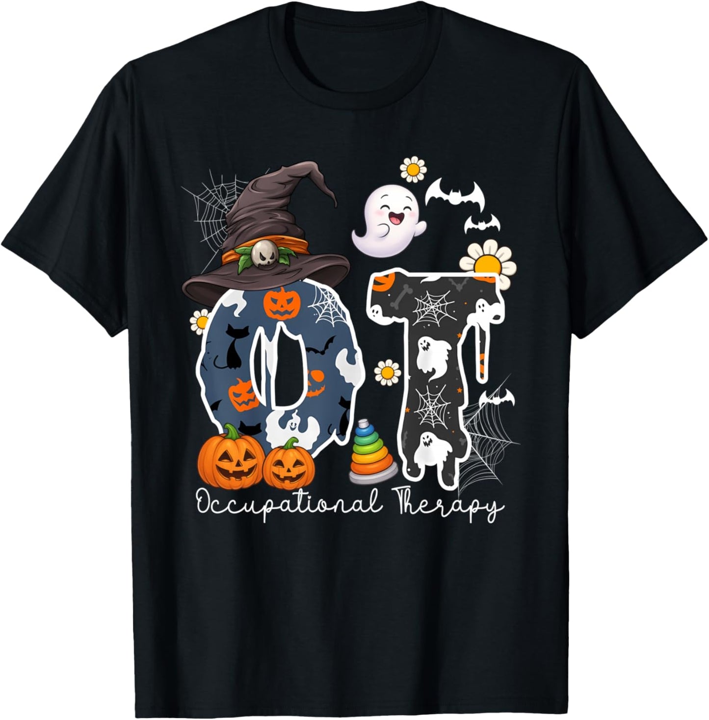 Halloween Occupational Therapy Ghost Spooky Nurse OT Men T-Shirt - T-Shirt | Black