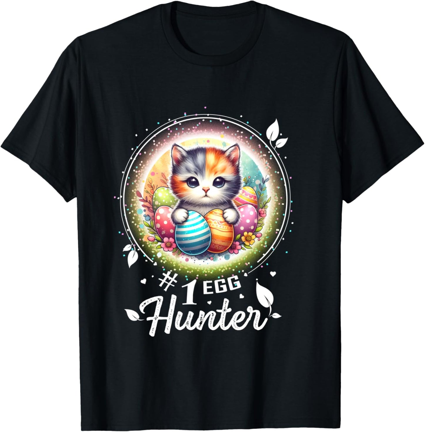 Pâques de Pâques pour femmes Pâques chaton Pâques Manche Longue T-Shirt - T-Shirt | Black