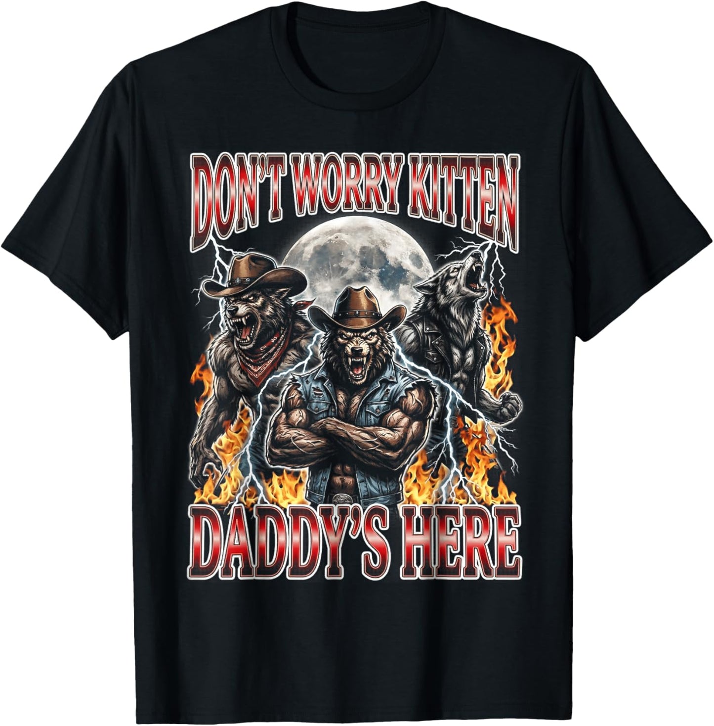 Ne t'inquiète Pas, Le Papa du Chaton est là T-Shirt - T-Shirt | Black