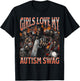 Girls Love My Autism Swag Funny Hard Skeleton Meme Bootleg T-Shirt - T-Shirt | Black