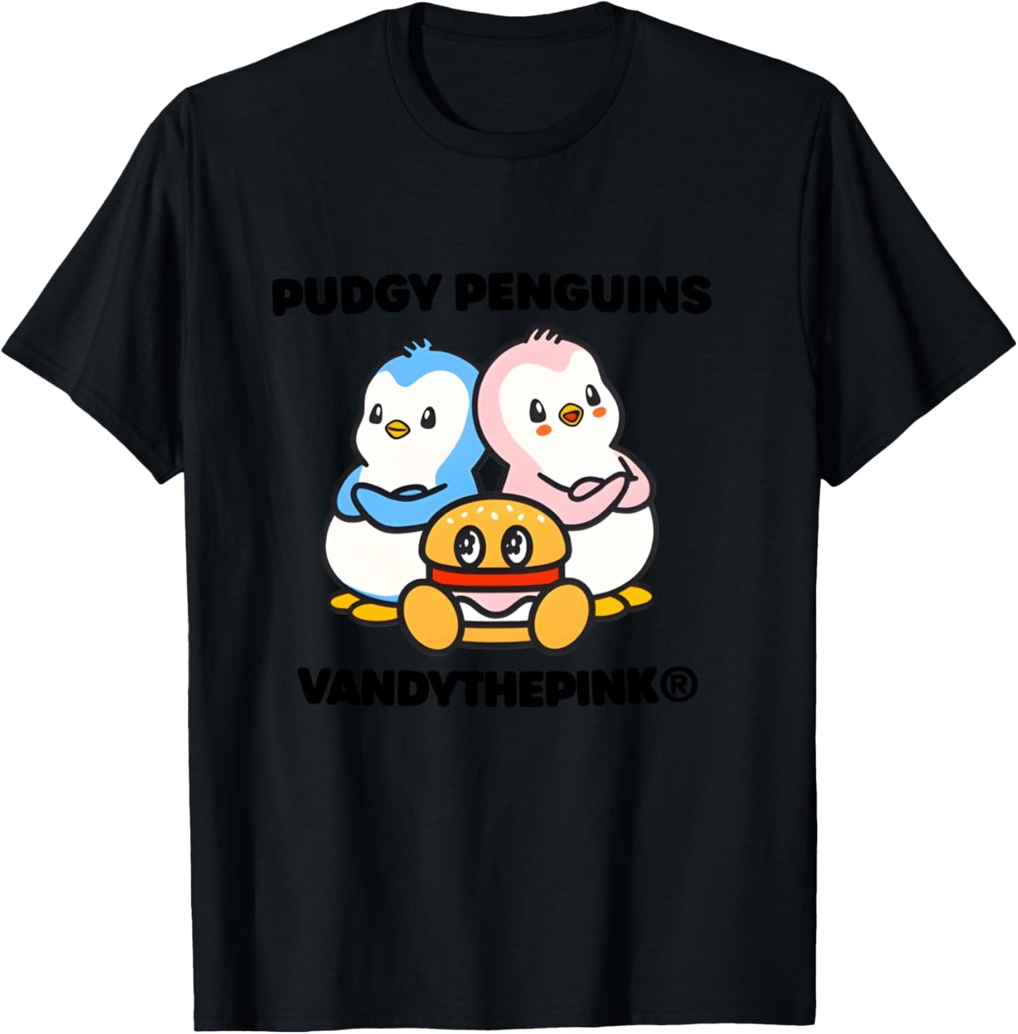 Penguins Pudgy Vandy The Pink T-Shirt - T-Shirt | Black
