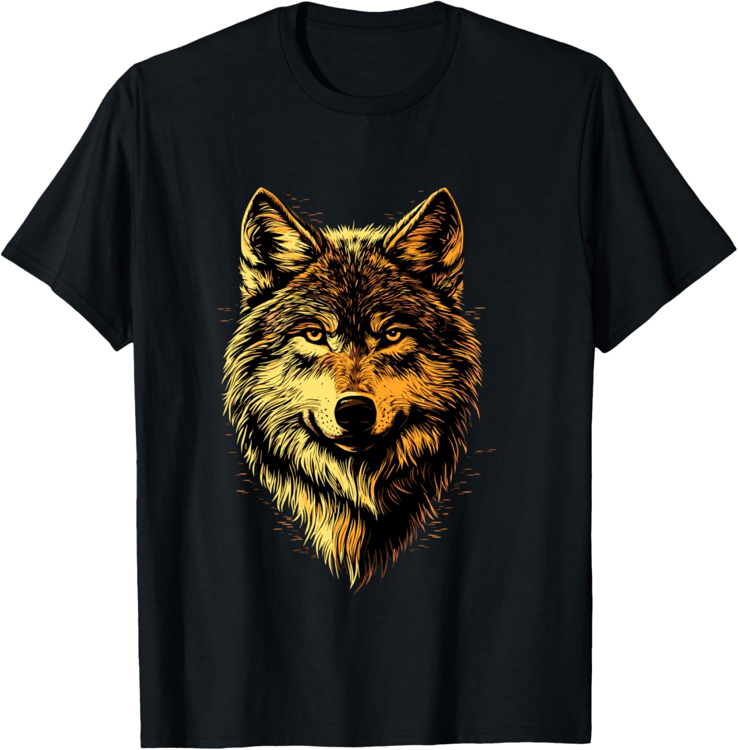 Loup Motif J'aime Les Loups Meute de Loups Loup Sauvage Manche Longue T-Shirt - T-Shirt | Black