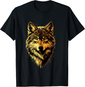 Loup Motif J'aime Les Loups Meute de Loups Loup Sauvage Manche Longue T-Shirt - T-Shirt | Black