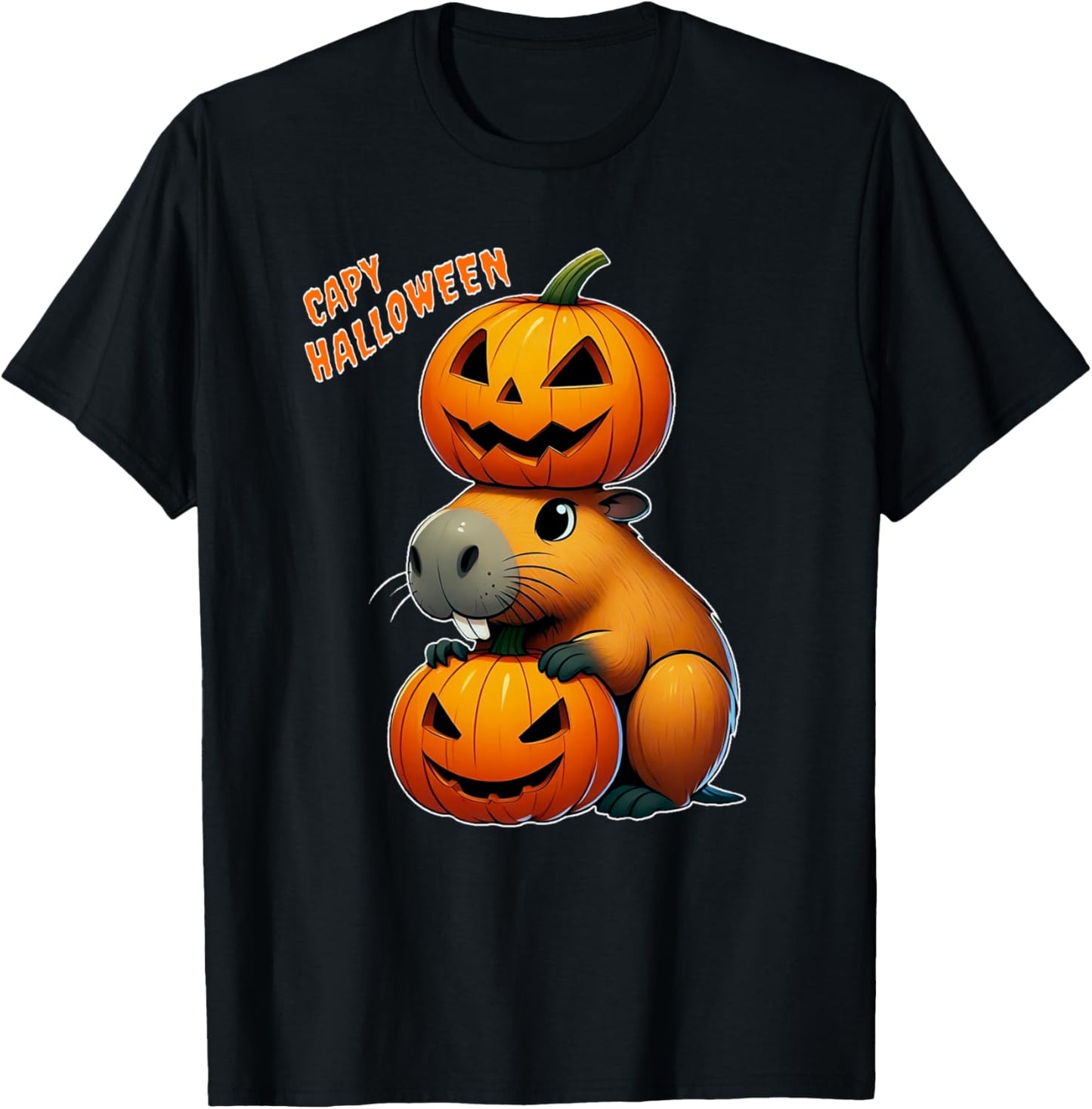 Capy Halloween T-Shirt - T-Shirt | Black