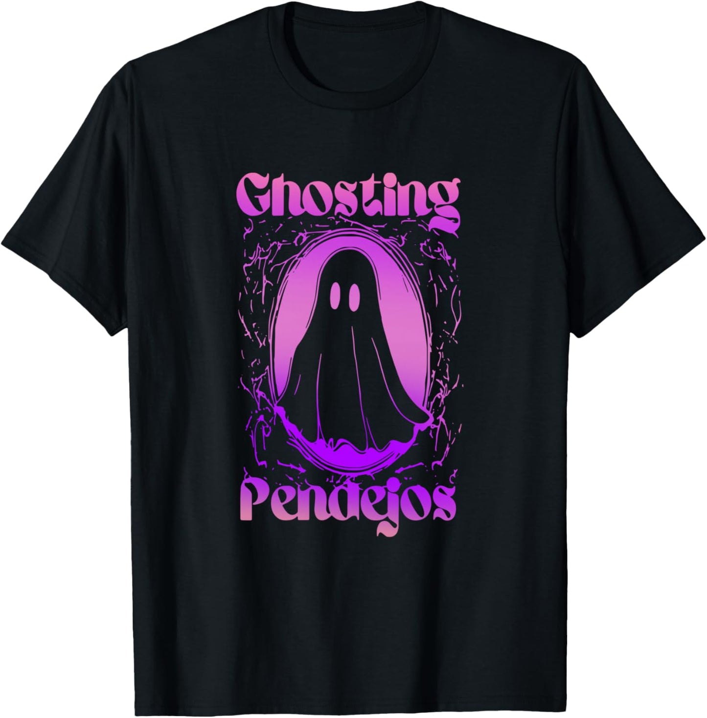 Ghosting Pendejos Funny Ghost Halloween T-Shirt - T-Shirt | Black