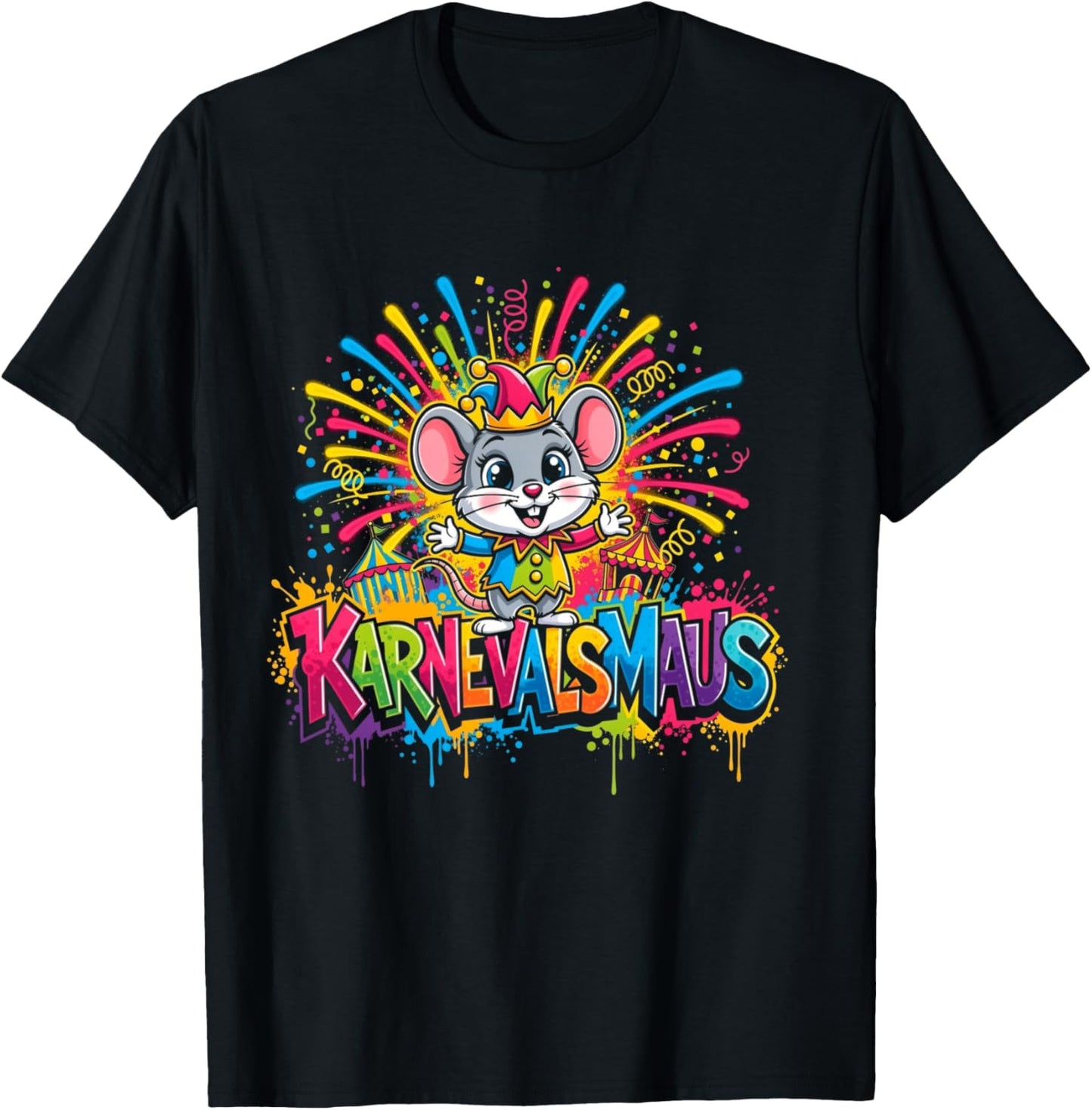 Carnival Costume Replacement Partner Funny Outfit Carnival Mouse Shirt T-Shirt - T-Shirt | Black