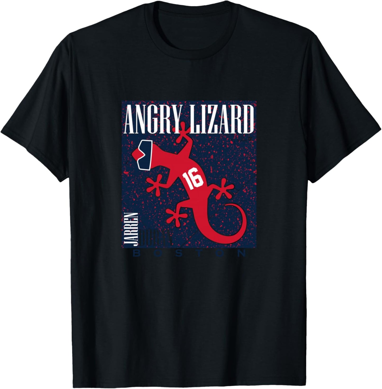 Jarren Duran - Angry Lizard - Boston Baseball T-Shirt - T-Shirt | Black