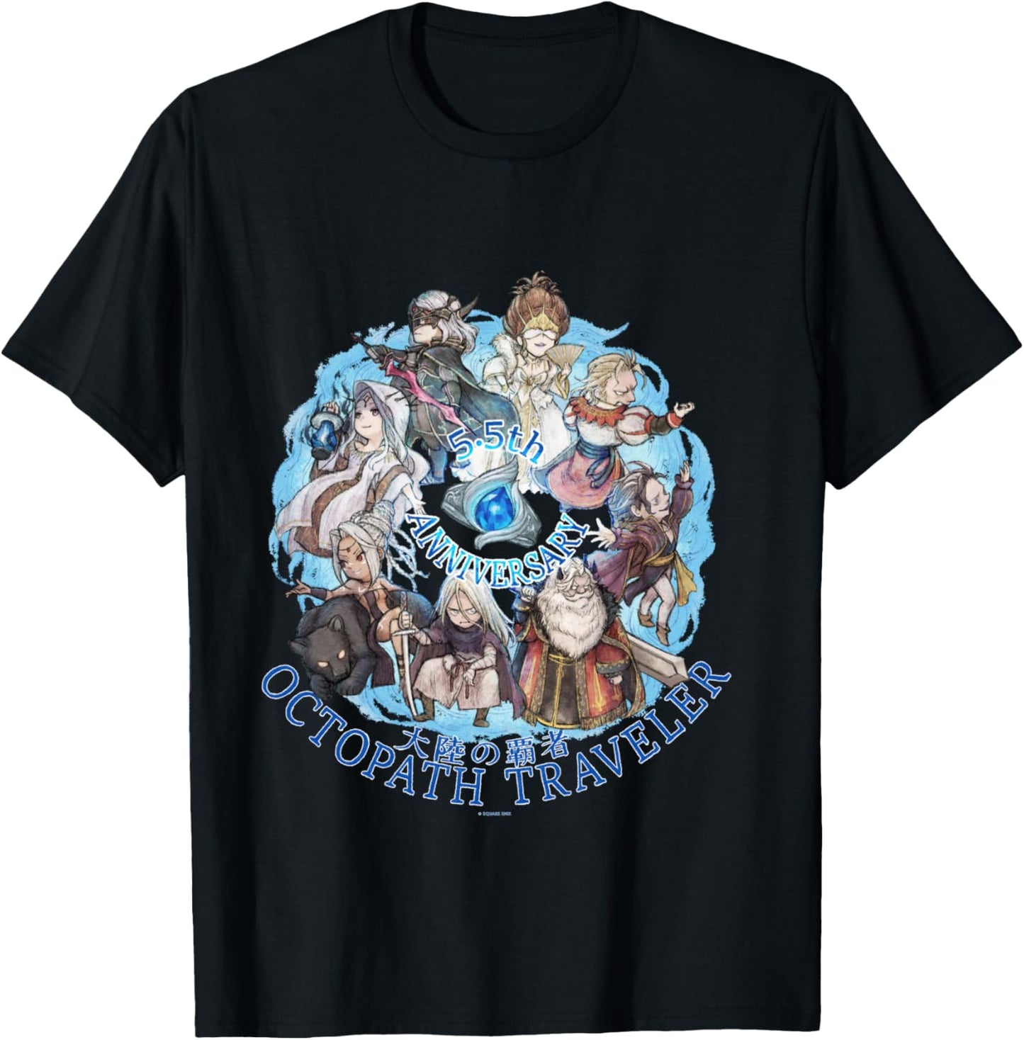 OCTOPATH Traveler: COTC - 5.5th Anniversary Manche Longue T-Shirt - T-Shirt | Black