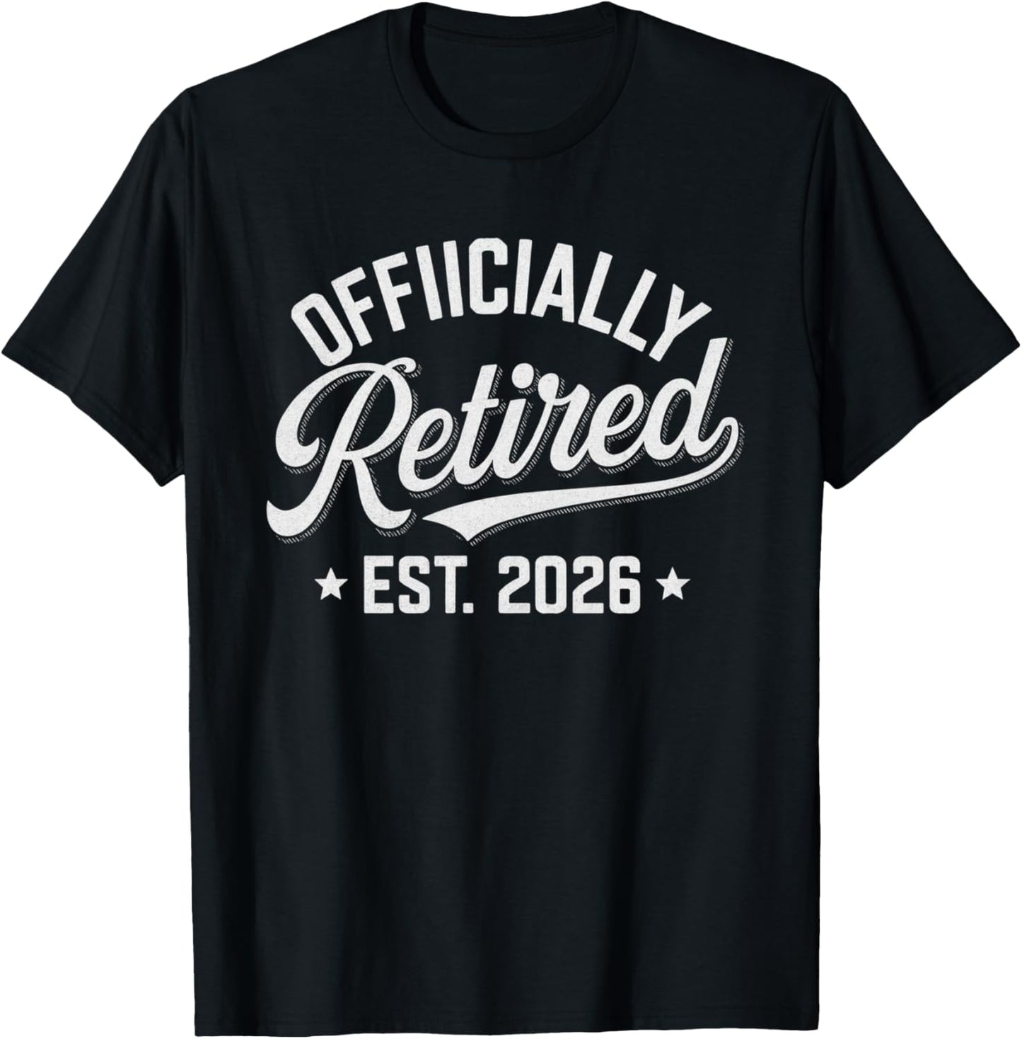 Vintage Retired 2026 Retro Retirement Men Women Humor T-Shirt - T-Shirt | Black