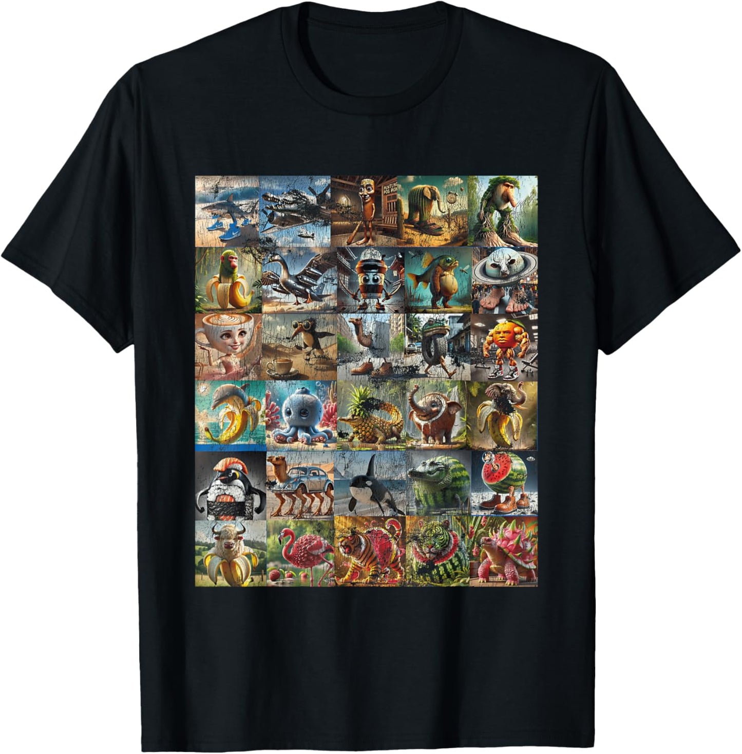 Italian Brainrot Ballerina Assassino Character Meme Mix T-Shirt - T-Shirt | Black