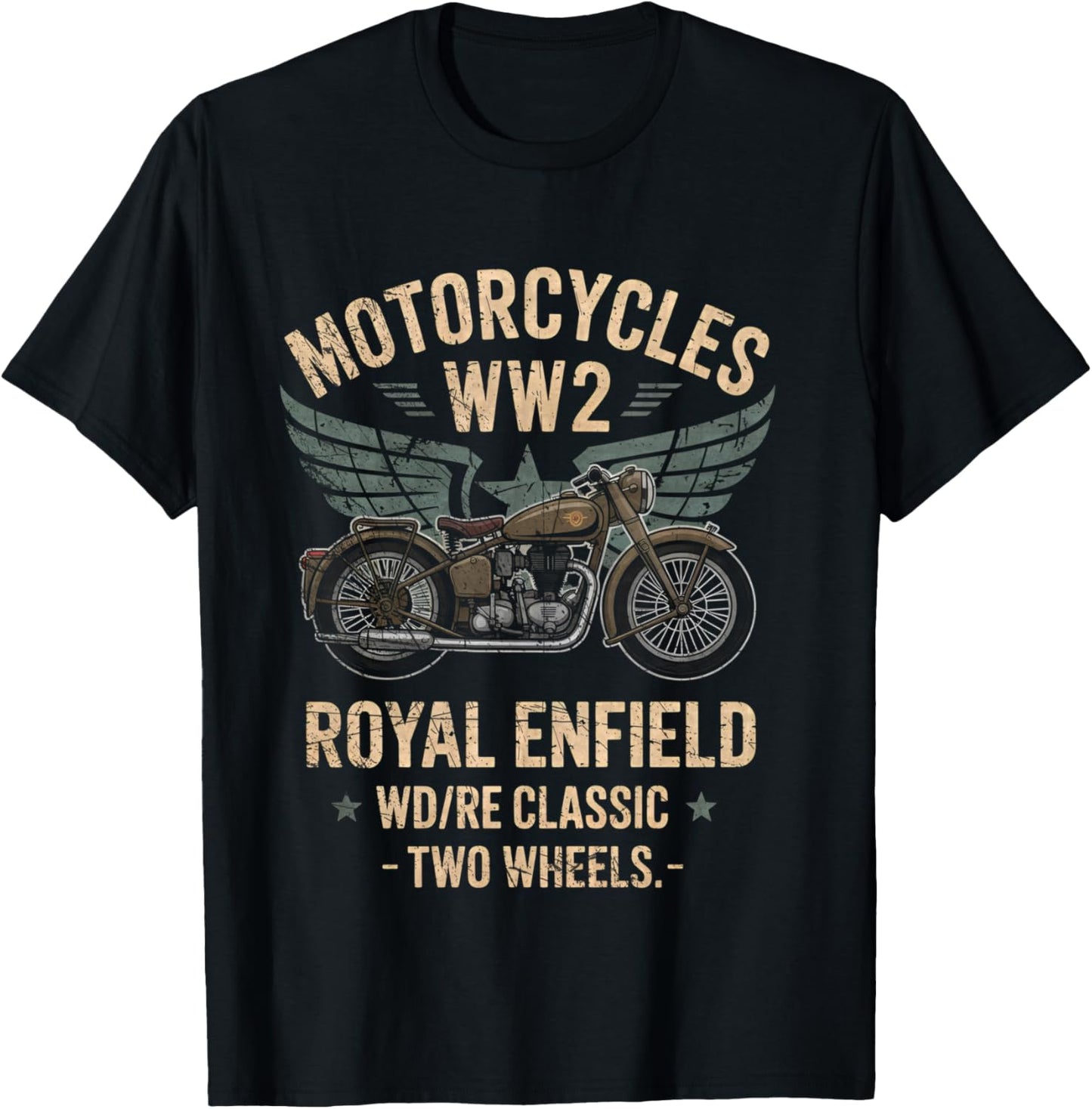 Royal Enfield WD/RE Classic Moto WW2 T-Shirt - T-Shirt | Black