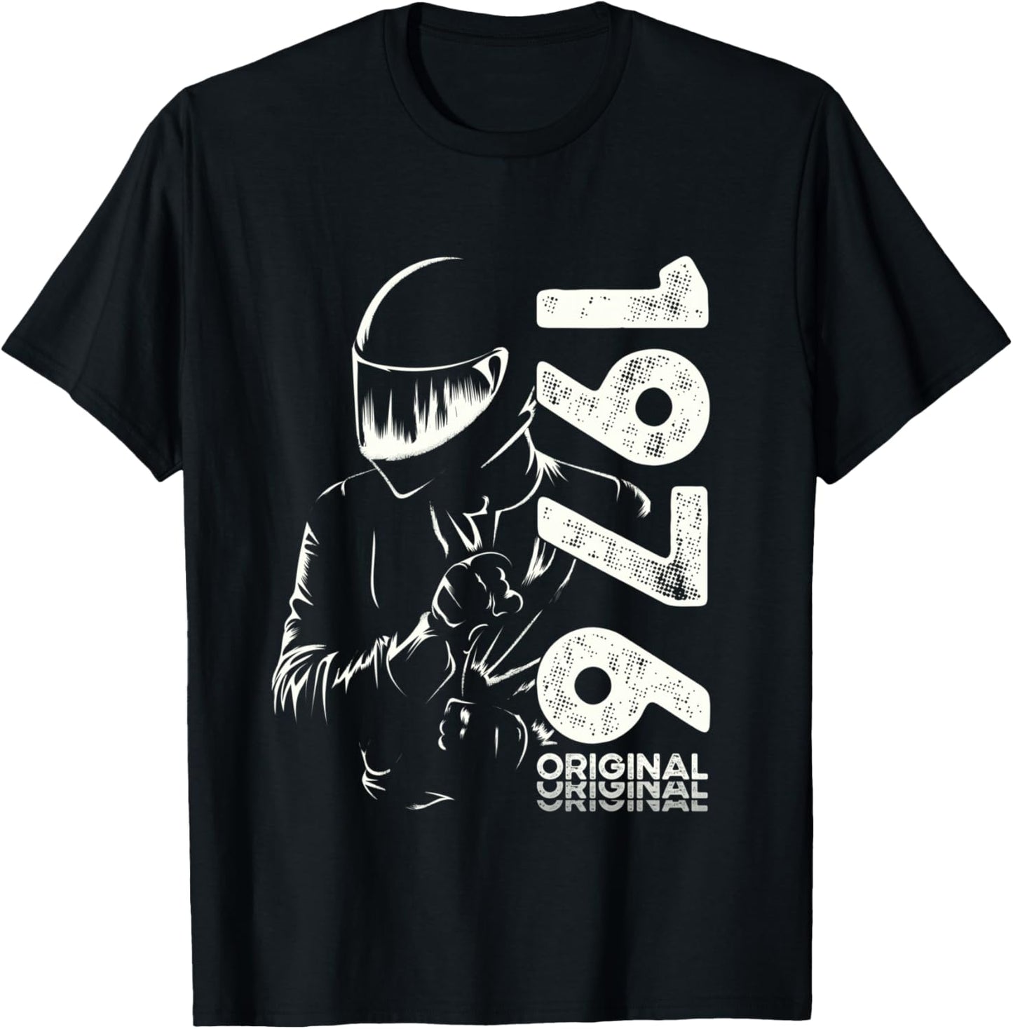 50th Anniversary Man Motorcycle Biker Biker 1976 T-Shirt - T-Shirt | Black