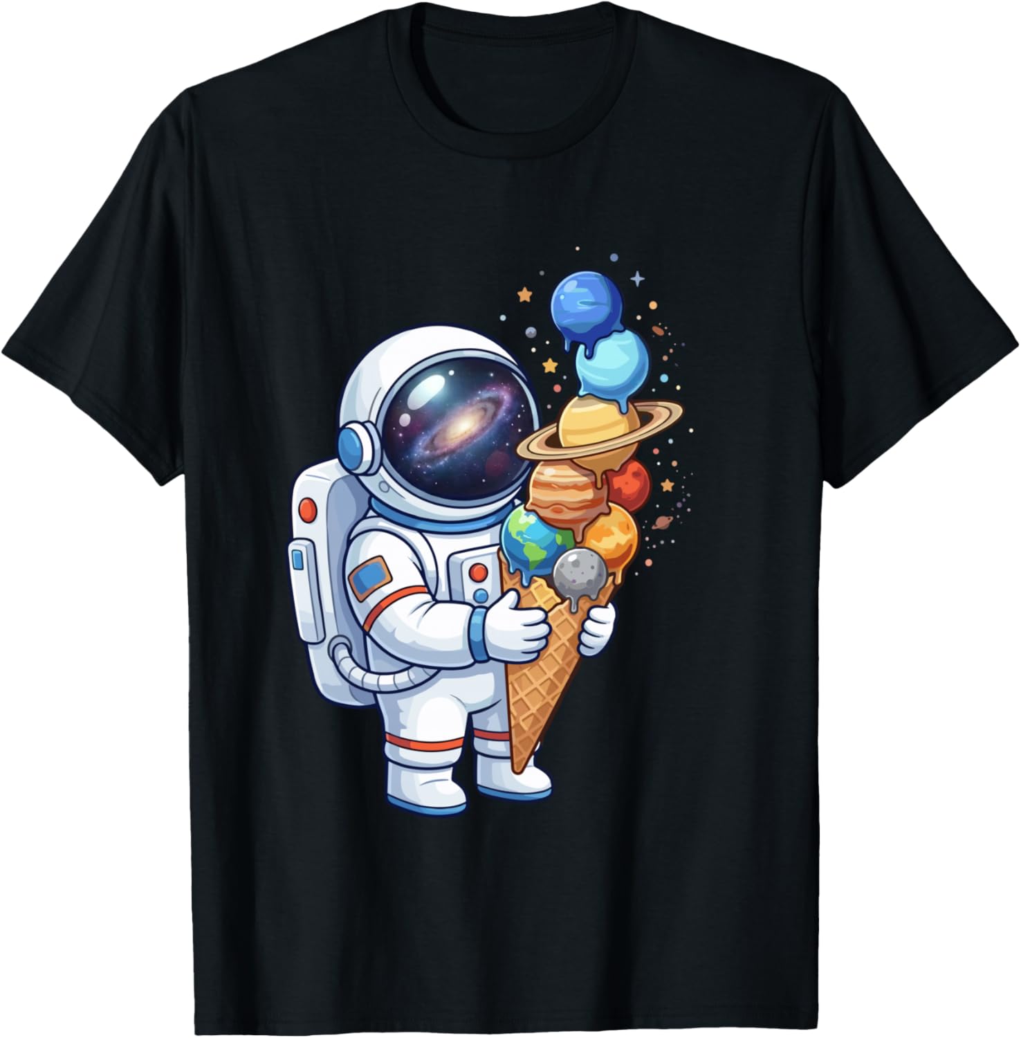 Astronaute Costume Espace Astronomie Planètes Manche Longue T-Shirt - T-Shirt | Black