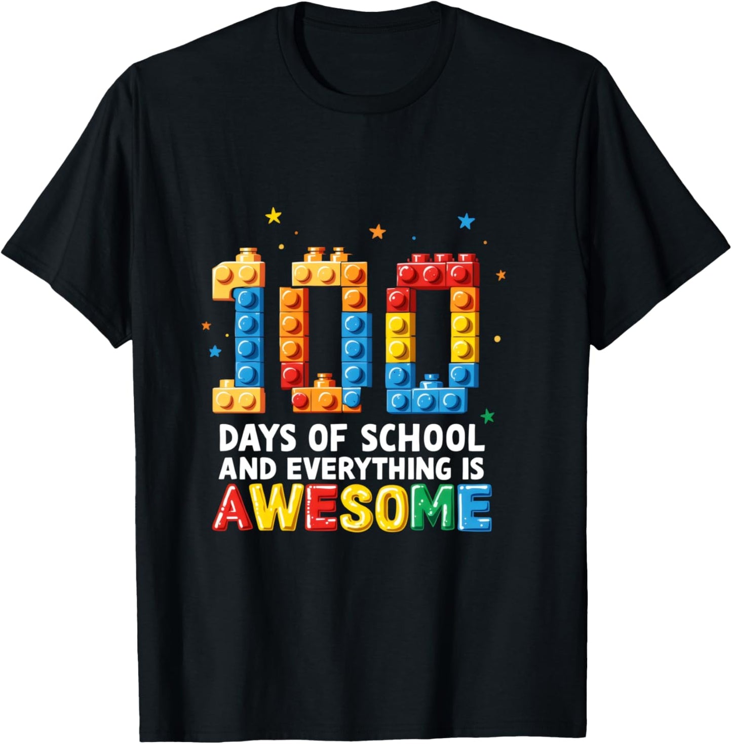 100th Day Of School Childrens Funny T-Shirt - T-Shirt | Black