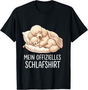 Pudel Mein Offizielles Schlaf Langarmshirt T-Shirt - T-Shirt | Black