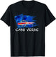 Drapeau Cabo Verde Peinture tachée avec Texte Blanc Manche Longue T-Shirt - T-Shirt | Black