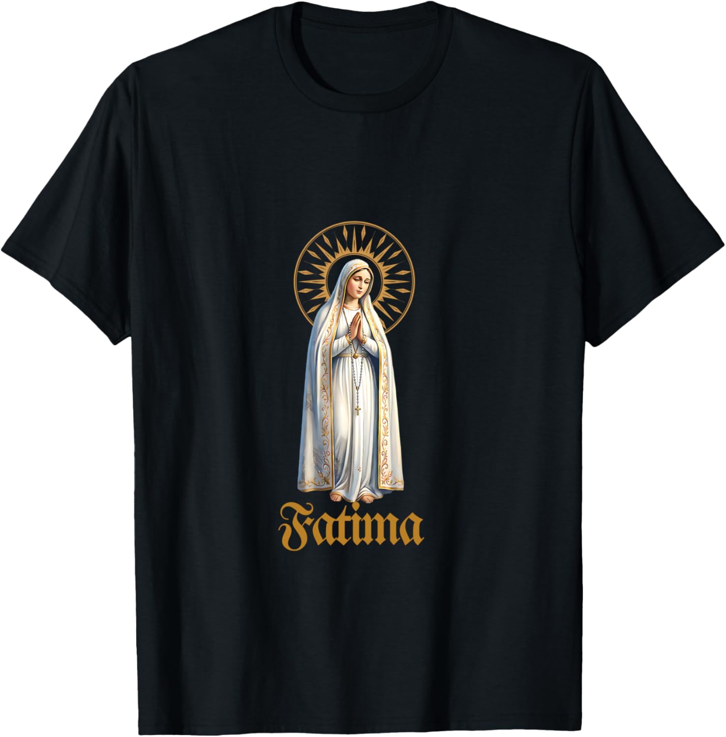 Marian apparition Our Lady of Fatima in Portugal in 1917 T-Shirt - T-Shirt | Black