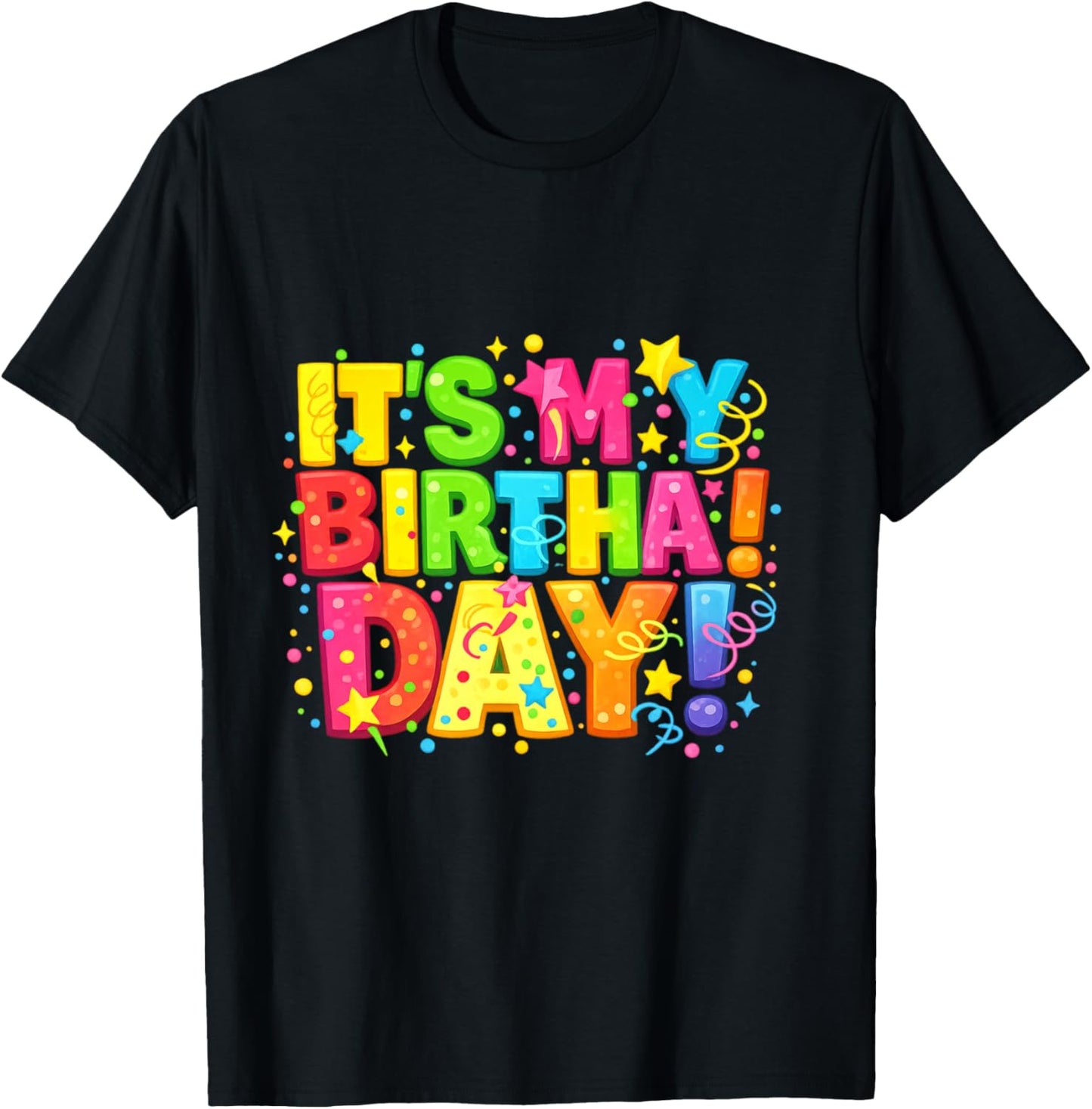 Happy Birthday für Männer, Frauen, Jungen, Mädchen, Kinder Langarmshirt T-Shirt - T-Shirt | Black
